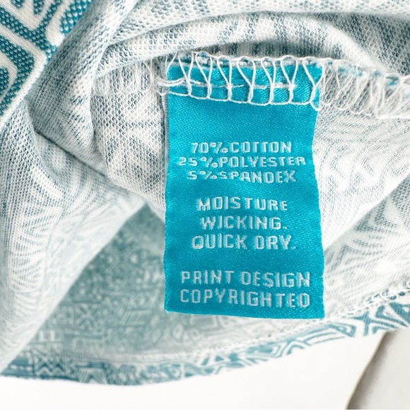Tori Richard Jacquard Blue Polo Tradewind Technology - Picture 3 of 6